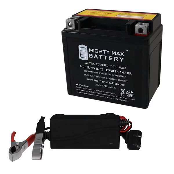 Replacement Battery compatible with KTM 400 XC-W 2009-2010 With 12V 1 Amp Charger, Mighty Max Battery, Mfr#: MAX3530784